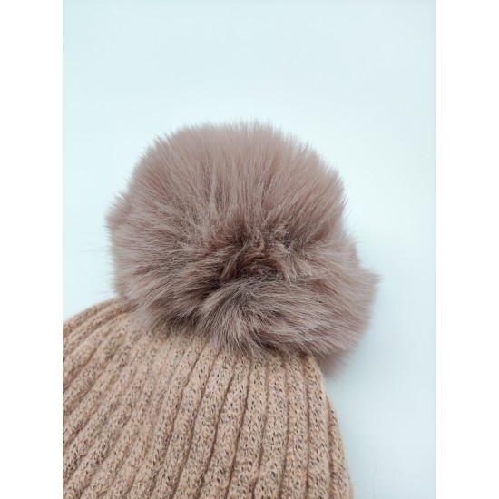 Add A Fluffy Ball Knit Cap Add A Fluffy Ball Knit Cap